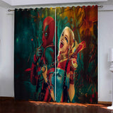 Load image into Gallery viewer, Harley Quinn Pattern Curtains Blackout Window Drapes