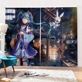 Charger l&#39;image dans la visionneuse de la galerie, Hatsune Miku Rideaux Cosplay Rideaux occultants pour décoration de chambre