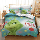 Charger l&#39;image dans la visionneuse de la galerie, How the Grinch Stole Christmas Cosplay UK Ensemble de literie Ensembles de housse de couette