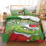 Charger l&#39;image dans la visionneuse de la galerie, How the Grinch Stole Christmas Cosplay UK Ensemble de literie Ensembles de housse de couette