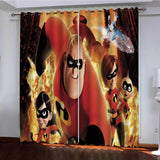 Load image into Gallery viewer, Incredibles Curtains Pattern Blackout Window Drapes