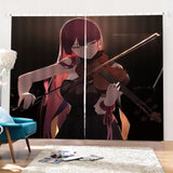 Charger l&#39;image dans la visionneuse de la galerie, Japan Anime Girls Rideaux Rideaux de fenêtre occultants pour la décoration de la chambre