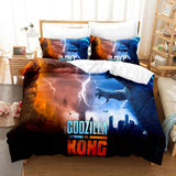 Charger l&#39;image dans la visionneuse de la galerie, King Kong vs Godzilla Cosplay ensemble de literie housses de couette ensembles de draps