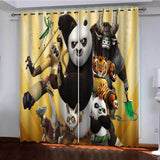 Load image into Gallery viewer, Kung Fu Panda The Dragon Knight Curtains Pattern Blackout Window Drapes