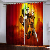 Load image into Gallery viewer, Kung Fu Panda The Dragon Knight Curtains Pattern Blackout Window Drapes