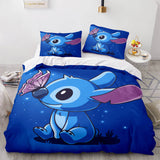 Charger l&#39;image dans la visionneuse de la galerie, Lilo et Stitch Cosplay Ensemble de literie pour enfants Couette Housses de couette Ensembles de lit