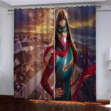 Load image into Gallery viewer, MS MARVEL Curtains Pattern Blackout Window Drapes