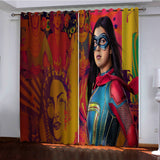 Load image into Gallery viewer, MS MARVEL Curtains Pattern Blackout Window Drapes