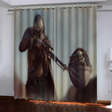 Load image into Gallery viewer, Mandalorian Baby Yoda Curtains Blackout Window Drapes