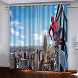 Load image into Gallery viewer, Marvel Spiderman Pattern Curtains Blackout Window Drapes