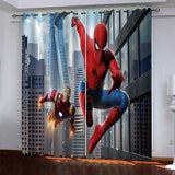 Load image into Gallery viewer, Marvel Spiderman Pattern Curtains Blackout Window Drapes