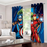 Load image into Gallery viewer, Marvel The Avengers Pattern Curtains Blackout Window Drapes