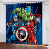 Load image into Gallery viewer, Marvel The Avengers Pattern Curtains Blackout Window Drapes