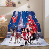 Load image into Gallery viewer, Merry Christmas Bedding Flannel Fleece Blanket Throw Cosplay Blanket