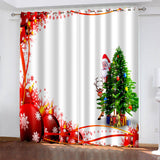 Charger l&#39;image dans la visionneuse de la galerie, Joyeux Noël Rideaux Blackout Fenêtre Traitements Rideaux pour la décoration de la chambre