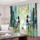 Load image into Gallery viewer, Mickey Mouse Curtains 2 Panels Blackout Window Drapes for Room Decoration