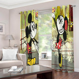Load image into Gallery viewer, Mickey Mouse Curtains 2 Panels Blackout Window Drapes for Room Decoration