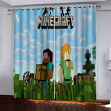 Load image into Gallery viewer, Minecraft Pattern Curtains Blackout Window Drapes