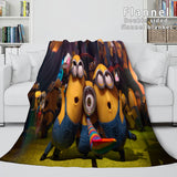 Load image into Gallery viewer, Minions Flannel Fleece Blanket Throw Cosplay Bedding Quilt Blankets