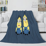 Load image into Gallery viewer, Minions Flannel Fleece Blanket Throw Cosplay Bedding Quilt Blankets