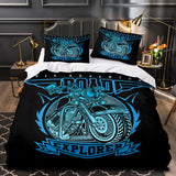 Load image into Gallery viewer, Motorcycles Pattern Bedding Set Quilt Cover Without Filler