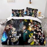 Charger l&#39;image dans la visionneuse de la galerie, Ensemble de literie My Hero Academia Ensembles de draps de lit avec housse de couette Cosplay