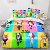 Charger l&#39;image dans la visionneuse de la galerie, Ensemble de literie My Hero Academia Ensembles de draps de lit avec housse de couette Cosplay