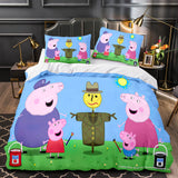 Charger l&#39;image dans la visionneuse de la galerie, Parure de lit Peppa Pig avec housse de couette et housse de couette.