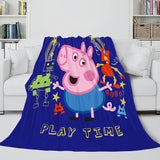 Load image into Gallery viewer, Peppa Pig Blanket Flannel Fleece Throw Cosplay Blanket Kids Present