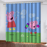 Load image into Gallery viewer, Peppa Pig Curtains Blackout Window Treatments Drapes for Room Decoration