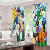 Charger l&#39;image dans la visionneuse de la galerie, Pokémon Pikachu Rideaux Rideaux de fenêtre occultants pour la décoration de la chambre