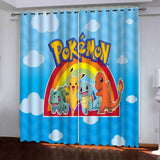 Load image into Gallery viewer, Pokémon Pikachu Curtains Pattern Blackout Window Drapes