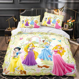 Load image into Gallery viewer, Princess Snow White Cinderella Rapunzel Merida Bedding Set Duvet Cover