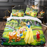 Load image into Gallery viewer, Princess Snow White Cinderella Rapunzel Merida Bedding Set Duvet Cover