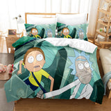 Charger l&#39;image dans la visionneuse de la galerie, Rick et Morty Cosplay UK ensemble de literie housses de couette ensembles de draps de lit