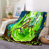 Load image into Gallery viewer, Rick and Morty Pattern Blanket Flannel Throw Room Decoration