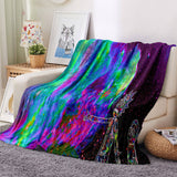 Load image into Gallery viewer, Rick and Morty Pattern Blanket Flannel Throw Room Decoration