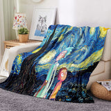Load image into Gallery viewer, Rick and Morty Pattern Blanket Flannel Throw Room Decoration