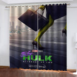 Charger l&#39;image dans la visionneuse de la galerie, She Hulk Rideaux Blackout Cosplay Rideaux de fenêtre pour la décoration de la chambre