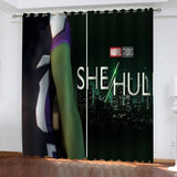 Charger l&#39;image dans la visionneuse de la galerie, She Hulk Rideaux Blackout Cosplay Rideaux de fenêtre pour la décoration de la chambre