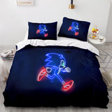 Load image into Gallery viewer, Sonic Cosplay Kids Bedding Set Present Quilt Duvet Cover Bed Sets