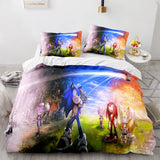 Load image into Gallery viewer, Sonic Cosplay Kids Bedding Set Present Quilt Duvet Cover Bed Sets