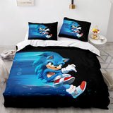 Charger l&#39;image dans la visionneuse de la galerie, Sonic The Hedgehog Cosplay Ensemble de literie pour enfants Housse de couette Ensembles de lit