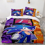 Charger l&#39;image dans la visionneuse de la galerie, Sonic The Hedgehog Cosplay Ensemble de literie pour enfants Housse de couette Ensembles de lit