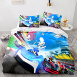 Charger l&#39;image dans la visionneuse de la galerie, Sonic The Hedgehog Cosplay Ensemble de literie pour enfants Housse de couette Ensembles de lit