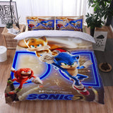 Charger l&#39;image dans la visionneuse de la galerie, Ensemble de literie Sonic the Hedgehog 2 avec housse de couette et draps de lit