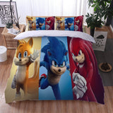 Charger l&#39;image dans la visionneuse de la galerie, Ensemble de literie Sonic the Hedgehog 2 avec housse de couette et draps de lit