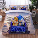 Charger l&#39;image dans la visionneuse de la galerie, Ensemble de literie Sonic the Hedgehog 2 avec housse de couette et draps de lit