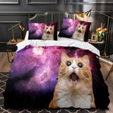 Load image into Gallery viewer, Space Cat Astronaut Cat In Space Bedding Set Duvet Cover