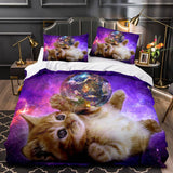 Load image into Gallery viewer, Space Cat Astronaut Cat In Space Bedding Set Duvet Cover